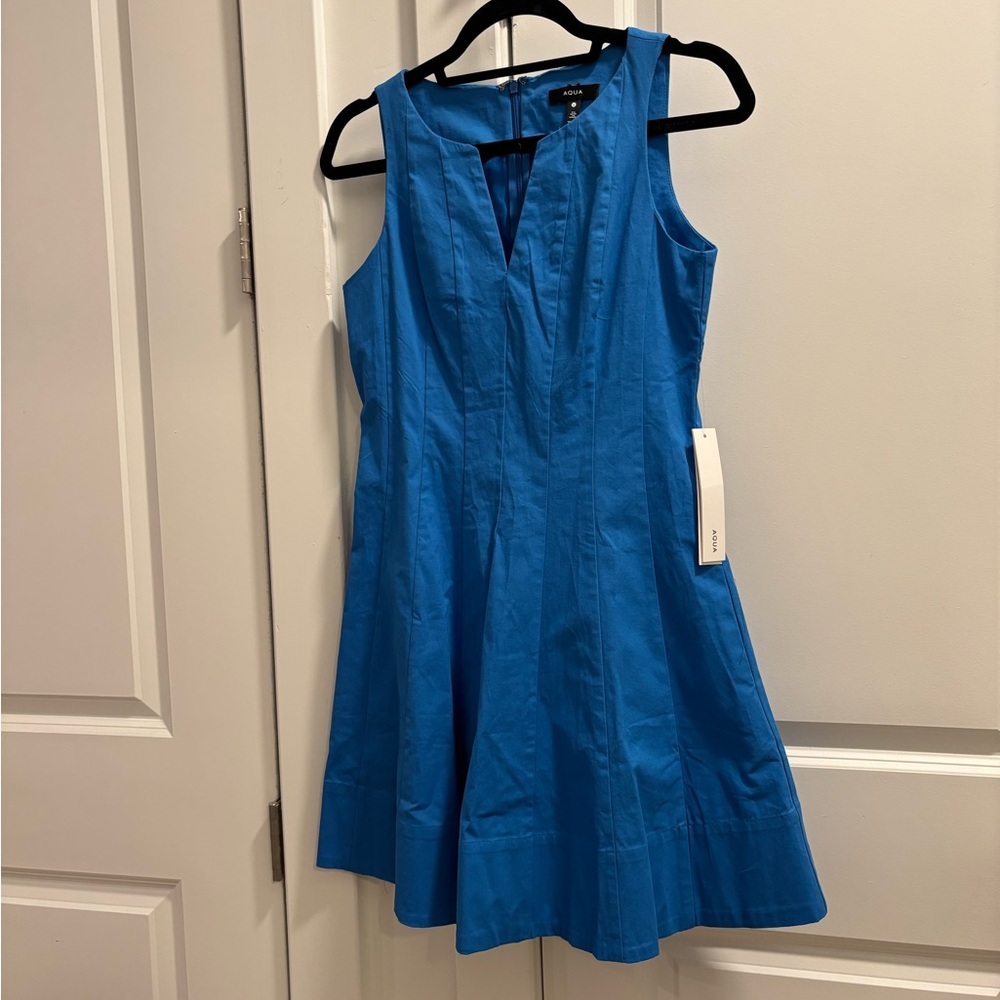 NWT Aqua Brand Royal Blue Shift Dress Size Small